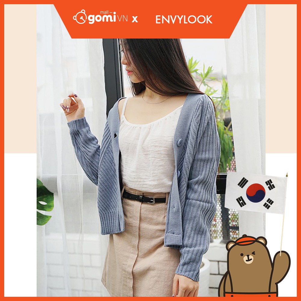 Áo Khoác Cardigan Gân Trơn ENVYLOOK Livingtrick Cardigan GomiMall