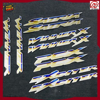 Bộ tem chữ nổi titan các loại xe WINNER, EXCITER, SATRIA, SONIC, NVX, PCX, WINNER X, VARIO ( TIAN KHÒ NHIỆT )