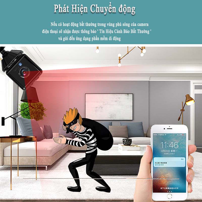 UPUPIN Camera Wifi không dây 1080P an ninh trong nhà gia đình giám sám sát