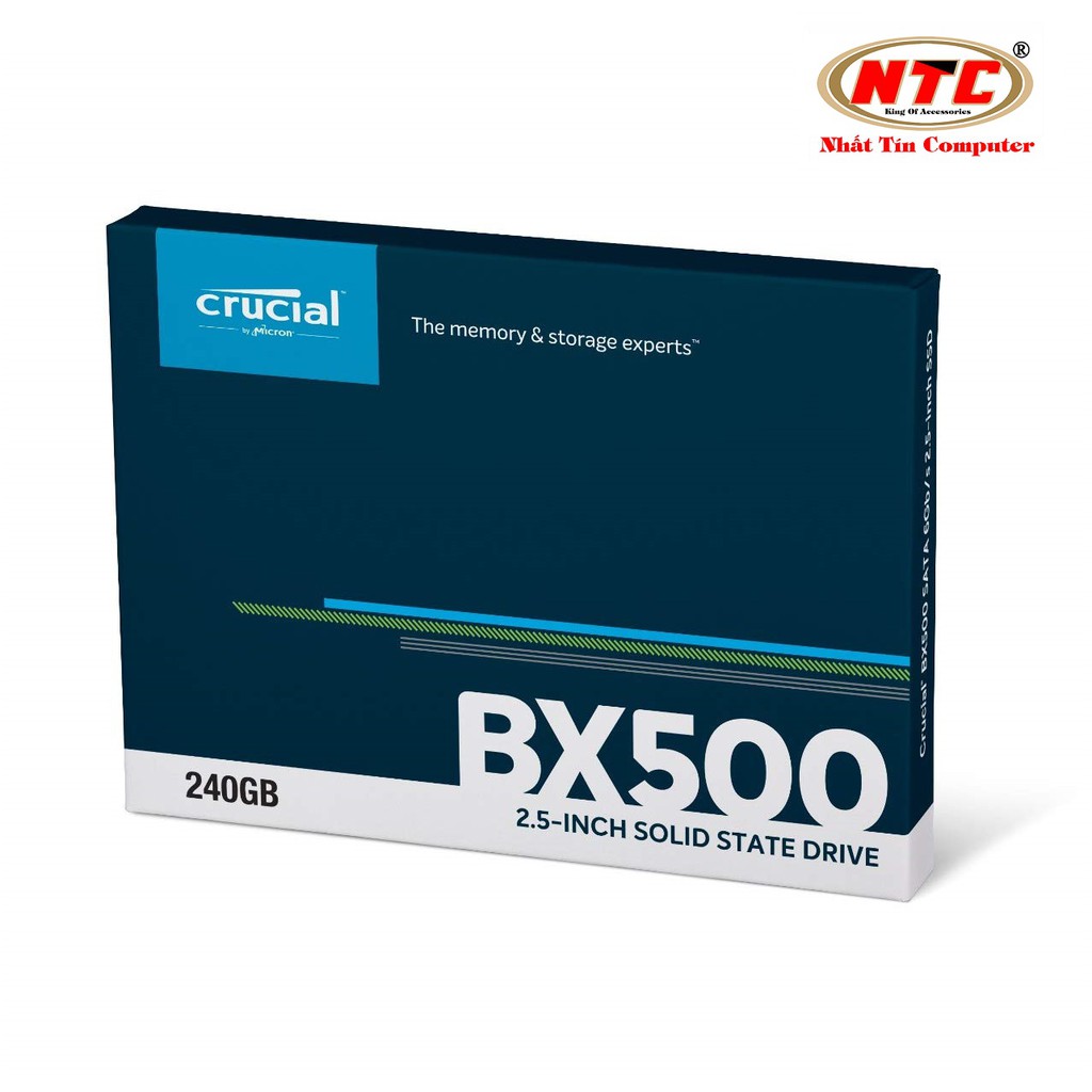 Ổ cứng SSD gắn trong Crucial BX500 3D NAND SATA III 2.5 inch 240GB R540MB/s W500GB/s