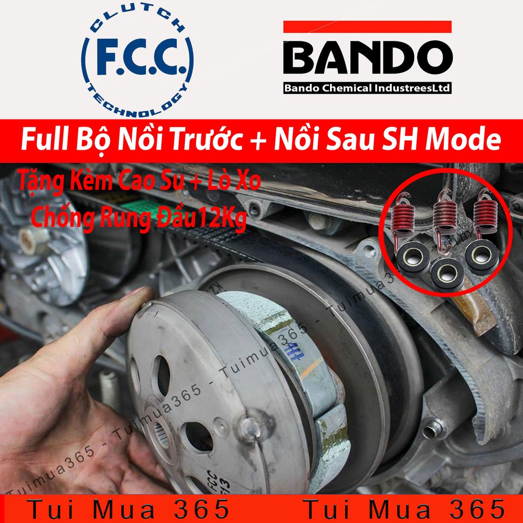 Full Bộ nồi trước và Nồi Sau Honda SH Mode ( Bando / FCC )