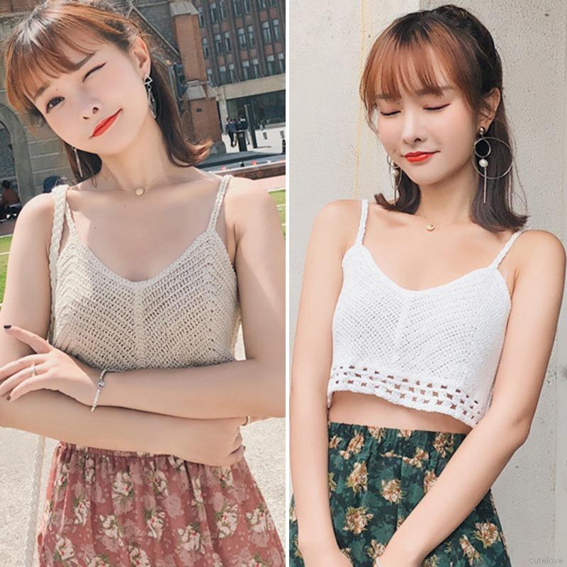 [Mã FASHIONT4WA2 giảm 10K đơn 50K] Áo Croptop Dạng Len Móc Quyến Rũ Cho Nữ | BigBuy360 - bigbuy360.vn