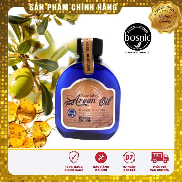 Chính Hãng - [Serum] Tinh Dầu Dưỡng Phục Hồi Tóc Argan Oil BOSNIC 120ML