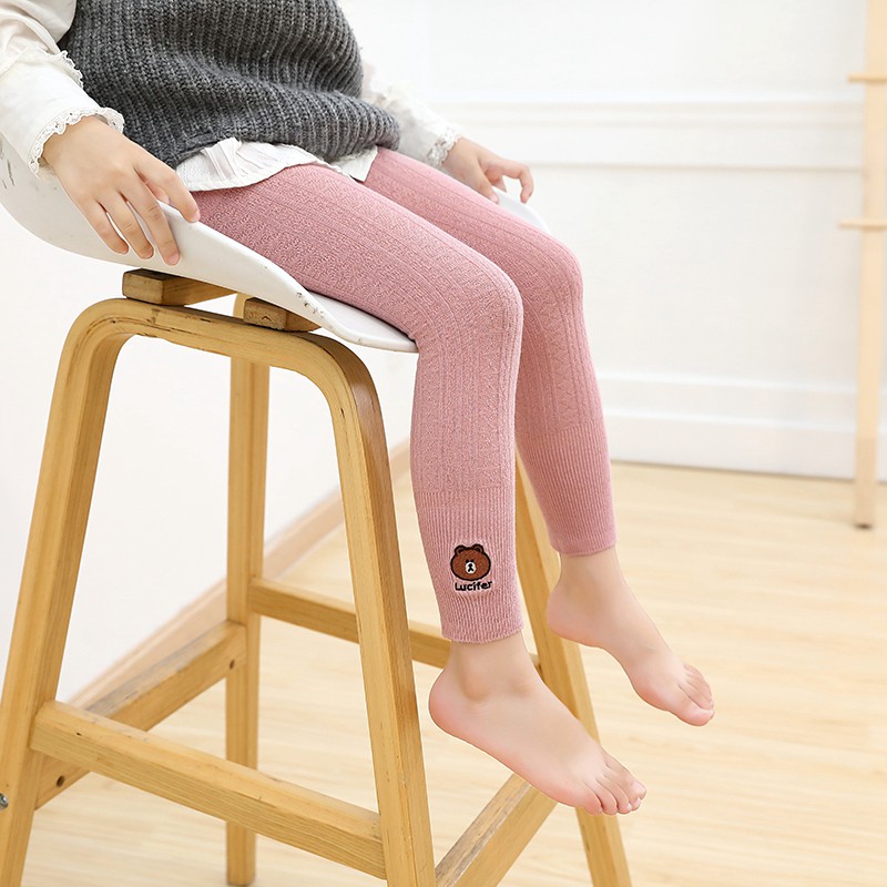 Quần legging cotton họa tiết dễ thương thời trang cho bé gái