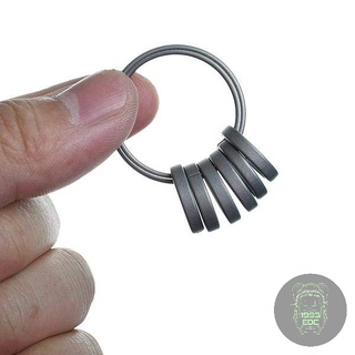 Bộ ring móc khóa MecArmy CH7 Titanium 7pcs Keyring Kit