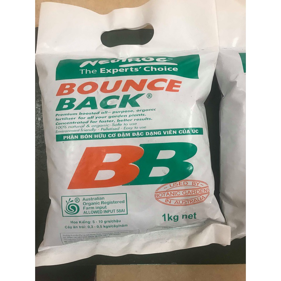 1kg Phân hữu cơ đậm đặc dạng viên của Úc Bounce Back