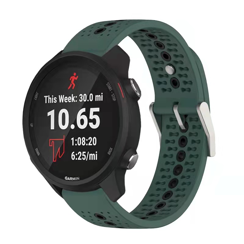 Dây Đeo Silicon Mềm 20Mm Cho Đồng Hồ Garmin Forerunner 245 645 Vivoactive 3 Venu SQ Vivomove HR