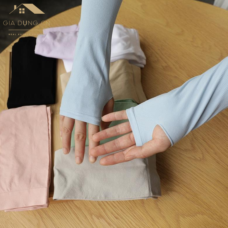 Găng tay chống nắng,Bộ 2 Ống Tay Chống Nắng,Găng tay chống nắng xỏ ngón,chống tia UV dành cho nam và nữ,CN02