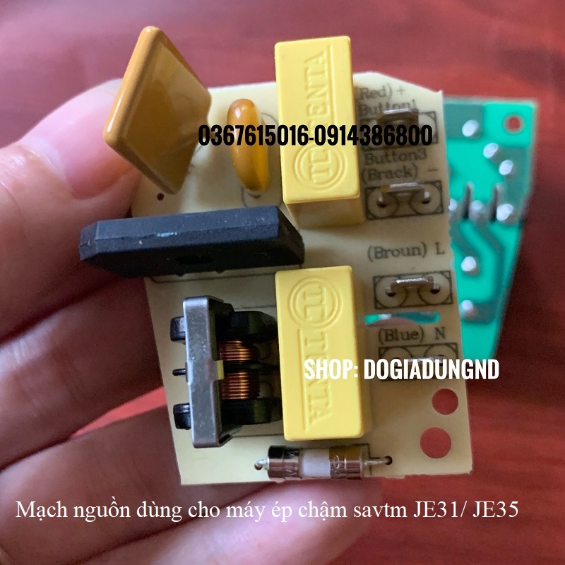 Phụ kiện mạch nguồn máy ép chậm savtm je31, je35 có hướng dẫn lắp đặt