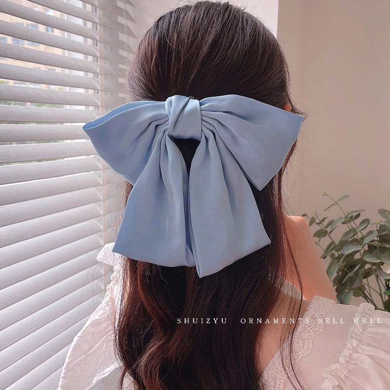 Kẹp Tóc Nơ To Nhiều Màu Phong Cách Hàn Quốc Mới 2022