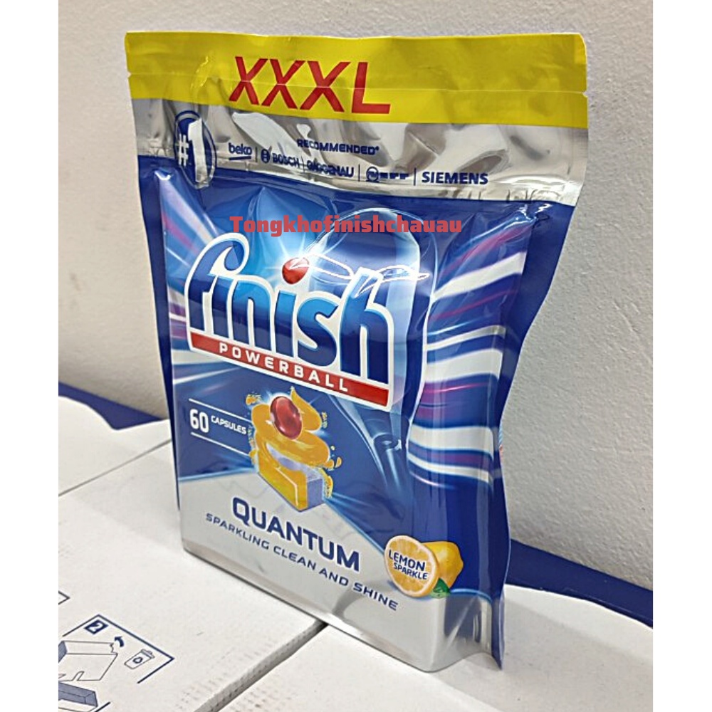 Viên rửa bát Finish Quantum [LOẠI MẠNH NHẤT: sạch vô địch, thơm vô địch]