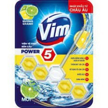 VIM Vỉ 5 viên treo bồn cầu hương Lavender/ Chanh/ Trà&amp;Chanh 55g