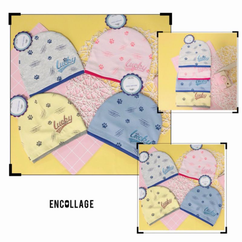 Mũ cotton 2 lớp cho bé 2 - 12 tháng / nhiều mẫu