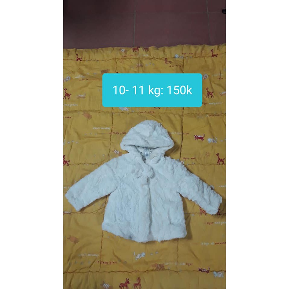 áo khoác lông trắng cho bé 10-11kg ms39
