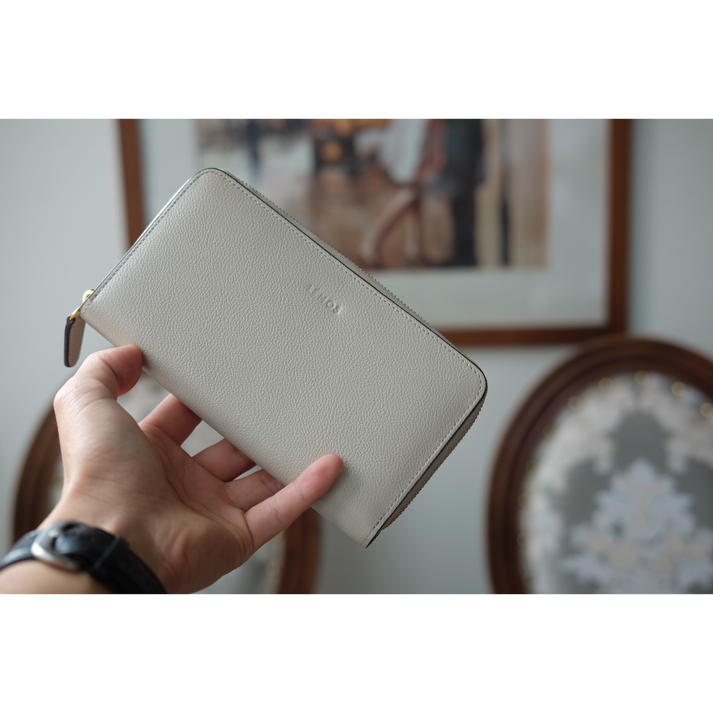 YOKO WALLET - Ví nữ da thật LÉMOS khóa kéo vòng dáng dài HP74
