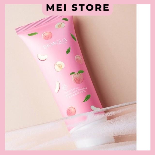 Sữa Rửa Mặt Đào Bioaqua Peach Exract Amino Acid Cleanser Giúp Da Sạch Sâu, Trắng Sáng, Thu Nhỏ Lỗ Chân Lông 100gr