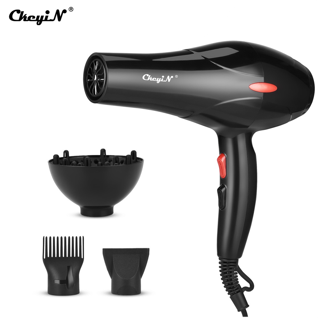 CkeyiN Máy Sấy Tóc 2200W 1.6m 3 chế độ nhiệt Nhanh Phong Cách Nhỏ Gọn Và Nhẹ máy sấy tóc không ồn mini CF016