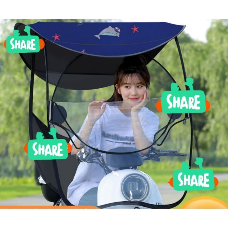 Phụ kiện mái bạt che xe máy và xe đạp điện thế hệ mới 250