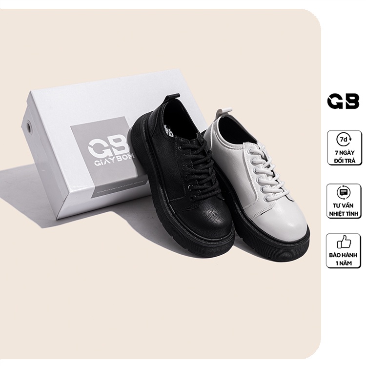 [Mã WABRMH99 giảm 12% đơn 99K]Giày Oxford Nữ Cổ Thấp Da Bóng Đế Cao 4 cm giayBOM B1619