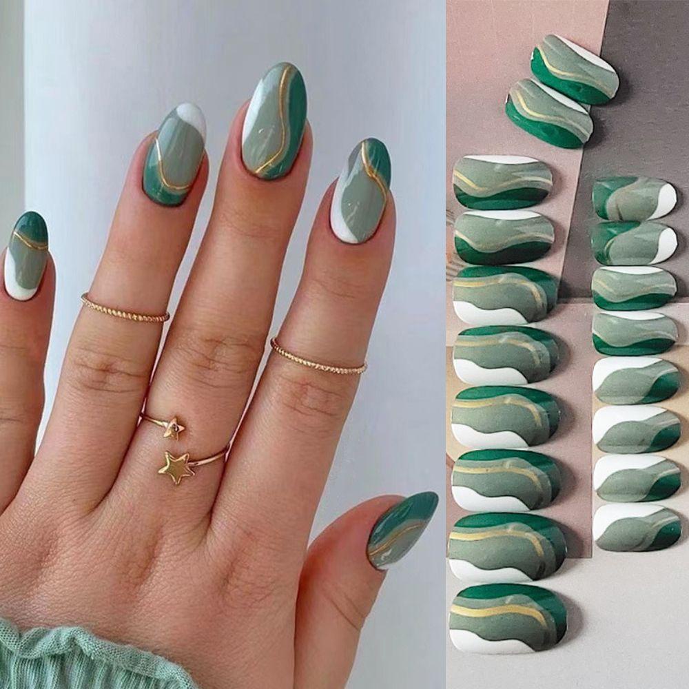 Bộ 24 Móng Tay Giả Che Phủ Toàn Diện Có Thể Tháo Rời DIY