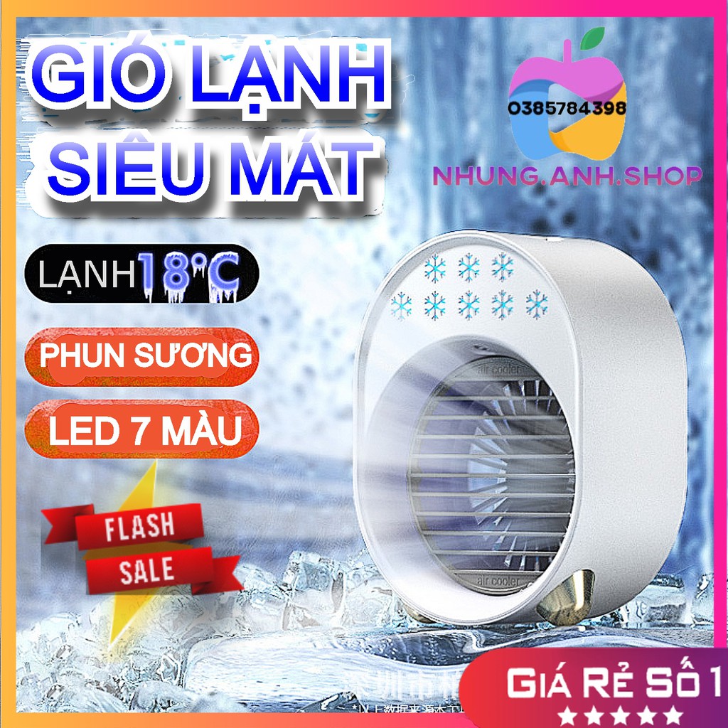 Quạt phun sương mini để bàn 💦Mẫu mới💦đèn LED ngủ 7 màu , tạo độ ẩm thoáng mát , giảm nhiệt nhanh [BẢO HÀNH 6 tháng]