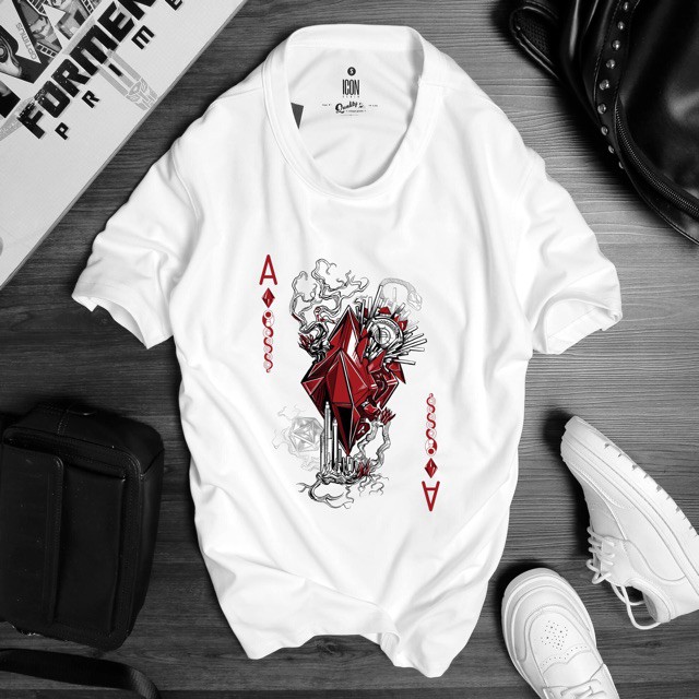 SALE- Áo thun cao cấp ✅ ✅ hình lá bài át bích - unisex