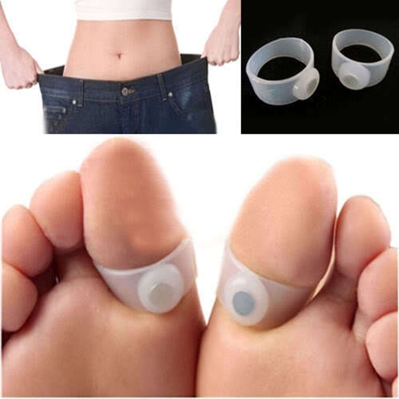 1 Cặp Vòng Silicone Đeo Ngón Chân Mát Xa Giảm Cân Tiện Lợi