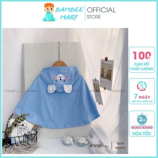 Áo choàng chống nắng cho bé  áo cánh dơi bé trai, gái chất cotton hình thú siêu đáng yêu