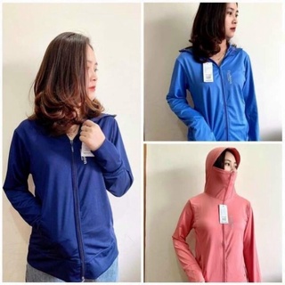 Áo chống nắng nữ vải thun lạnh T.CHIC loại dày đẹp mũ rộng thoáng mát thấm hút mồ hôi chống nắng rất tốt