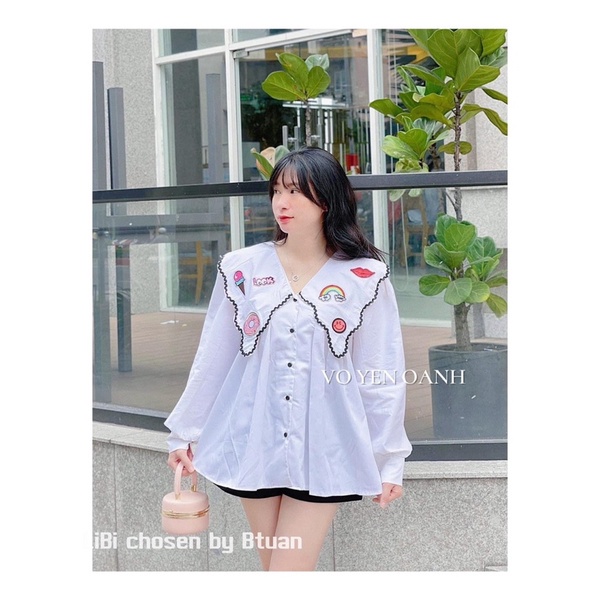 Áo sơmi cổ thêu