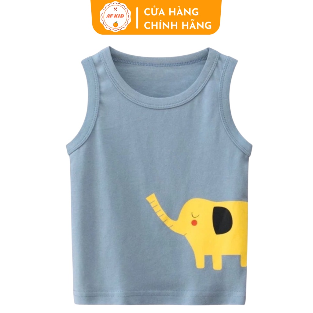 Áo ba lỗ Minky Mom hình động vật kute heo cá sấu hươu voi cho bé trai bé gái 5 đến 18kg