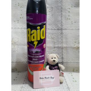 BÌNH XỊT MUỖI,CÔN TRÙNG RAID 600ml Tặng 60ml