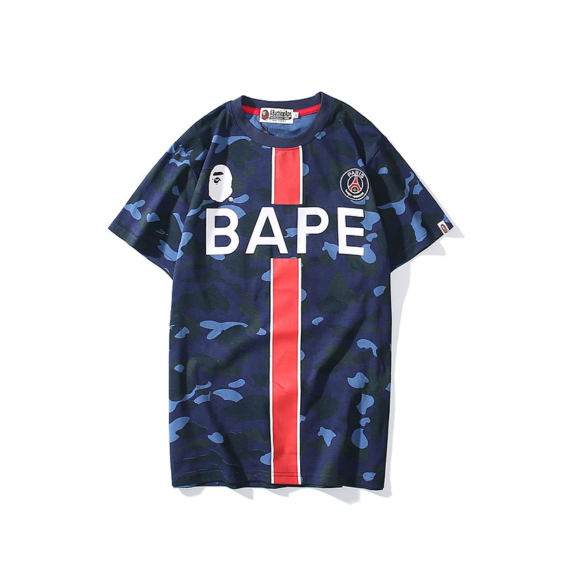 BAPE Áo Thun Tay Ngắn In Chữ Bathing Ape X Psg Paris Saint Thời Trang Mùa Hè 2020 Cho Nam