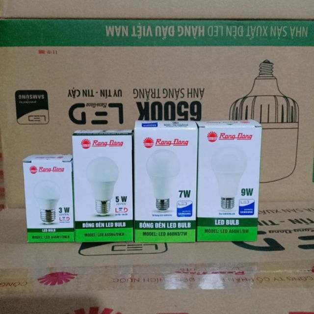 Bóng đèn LED Rạng Đông 3W - 5W - 7W - 9W, ChipLED SAMSUNG Bảo Hành 2 Năm