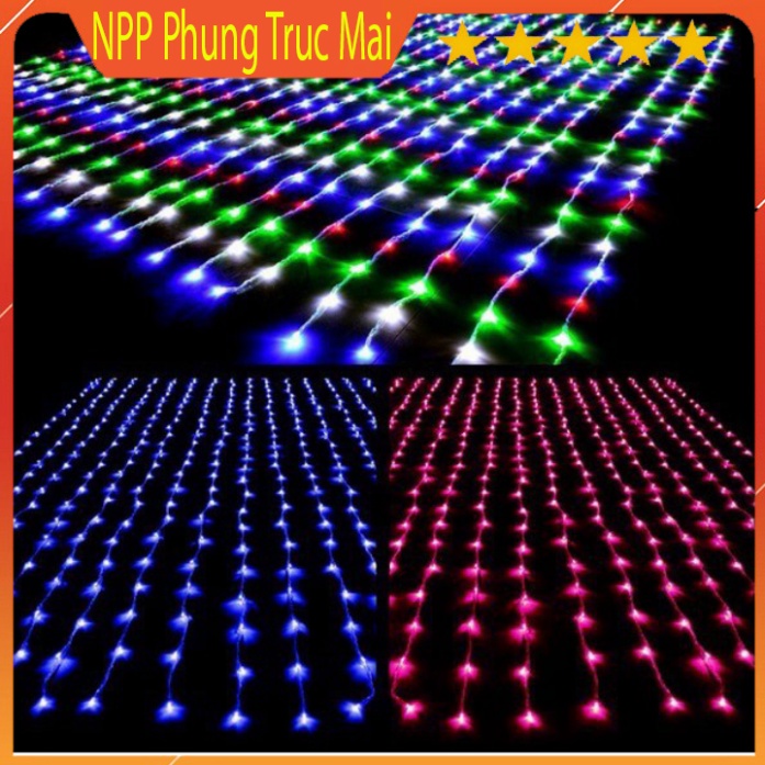 Bộ Đèn Led Thả Rèm Mưa Rơi/ Thác Nước - Đèn Nháy Thả Mành 10 Sợi 2m [có video] tết 2023