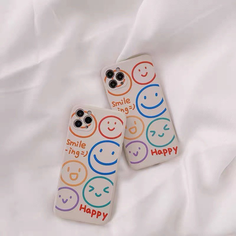 Ốp lưng iphone cạnh vuông nhiều hình Dino và Smile 6/6plus/6s/7/7plus/8/8plus/x/xr/xs/11/12/13/pro/max/plus/promax/Max