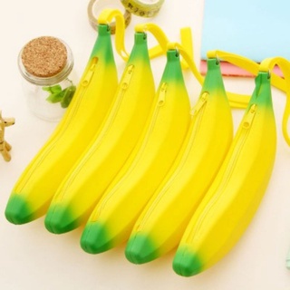 Hộp bút chuối cute sillicon dày dặn để bút, đồ dùng học tập
