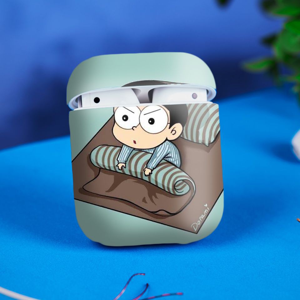 Miếng dán skin cho AirPods in hình thiết kế - Nobita [AirPods 1 / 2 / pro]