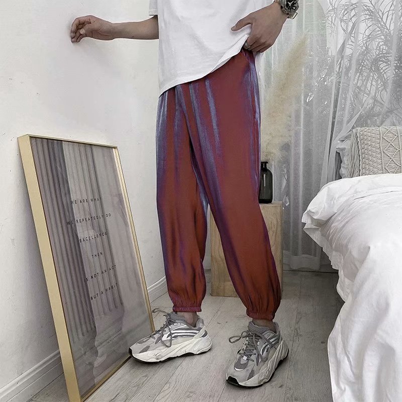 Men's Summer Solid Color Wide-Length Pants