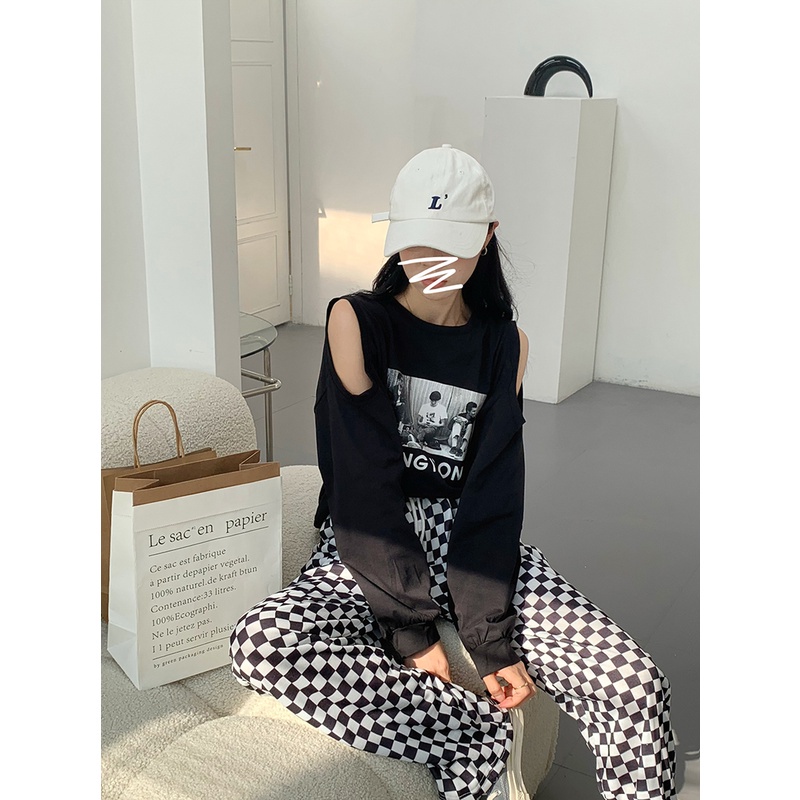 Quần dài ống rộng họa tiết caro phong cách Hàn Quốc trẻ trung dành cho nữ | BigBuy360 - bigbuy360.vn