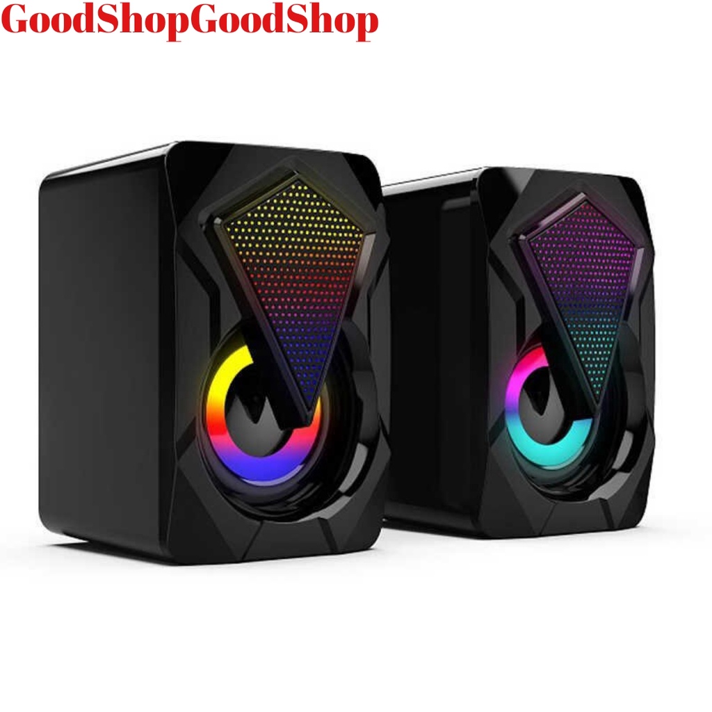 Loa Máy Tính Mini Kiểu Dáng Game Thủ Có Led Cực Đẹp Đẳng Cấp X2 Âm Thanh Siêu Trầm Và Ấm Hỗ Trợ USB 2.0 Bộ 2 Loa