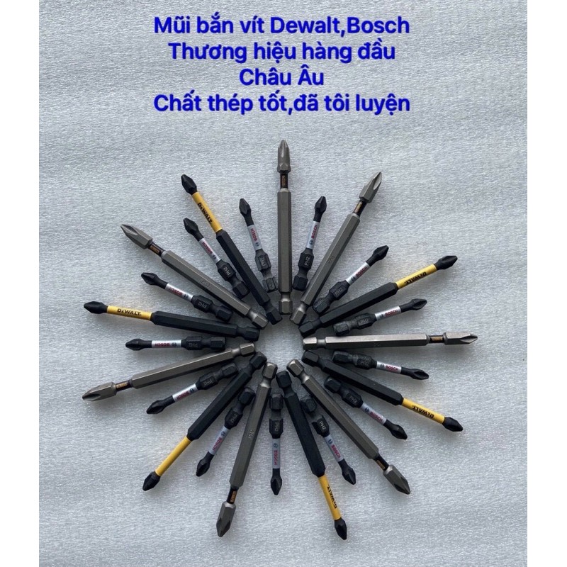 Mũi Vít (bán gram) Dewalt Bosch Irwin các loại