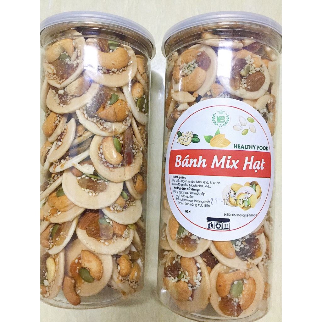 Bánh Đồng Tiền Mix Hạt Giàu Dinh Dưỡng Siêu Ngon 500g