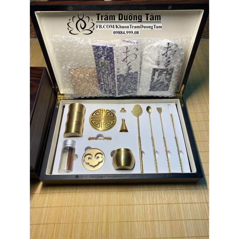 Bộ Dụng Cụ Đốt Trầm Full - Trầm Dưỡng Tâm - Xông Trầm - Tạo Hình Khuôn Đốt Trầm - Hộp gỗ sang trọng, chất lượng cao cấp. | BigBuy360 - bigbuy360.vn