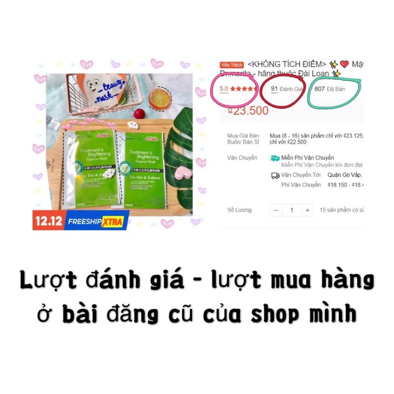 🍒 <KHÔNG TÍCH ĐIỂM> Mặt nạ Drmorita - Đài Loan 🍒 | Thế Giới Skin Care