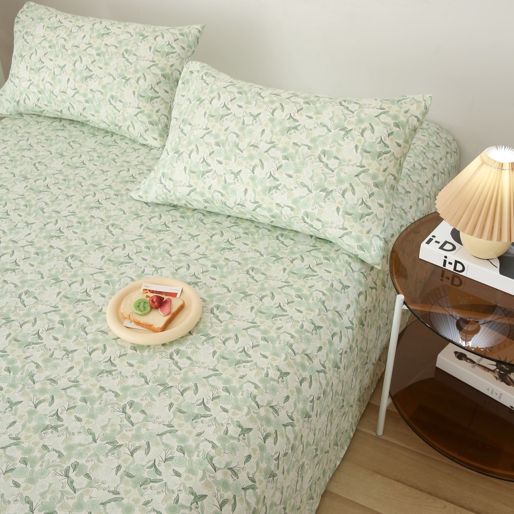 Bộ Ga Gối 3 Món Cotton 100% Organic - Sét ga và Gối đầu Cotton