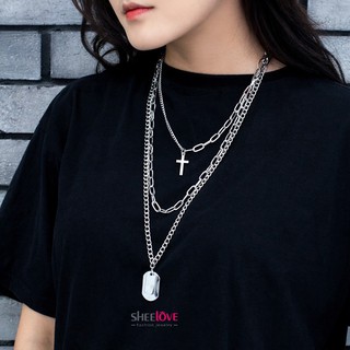 SET 3 SỢI DÂY CHUYỀN NAM NỮ THẺ BÀI THÁNH GIÁ UNISEX CHẤT HIPHOP STYLE PHONG CÁCH HÀN QUỐC