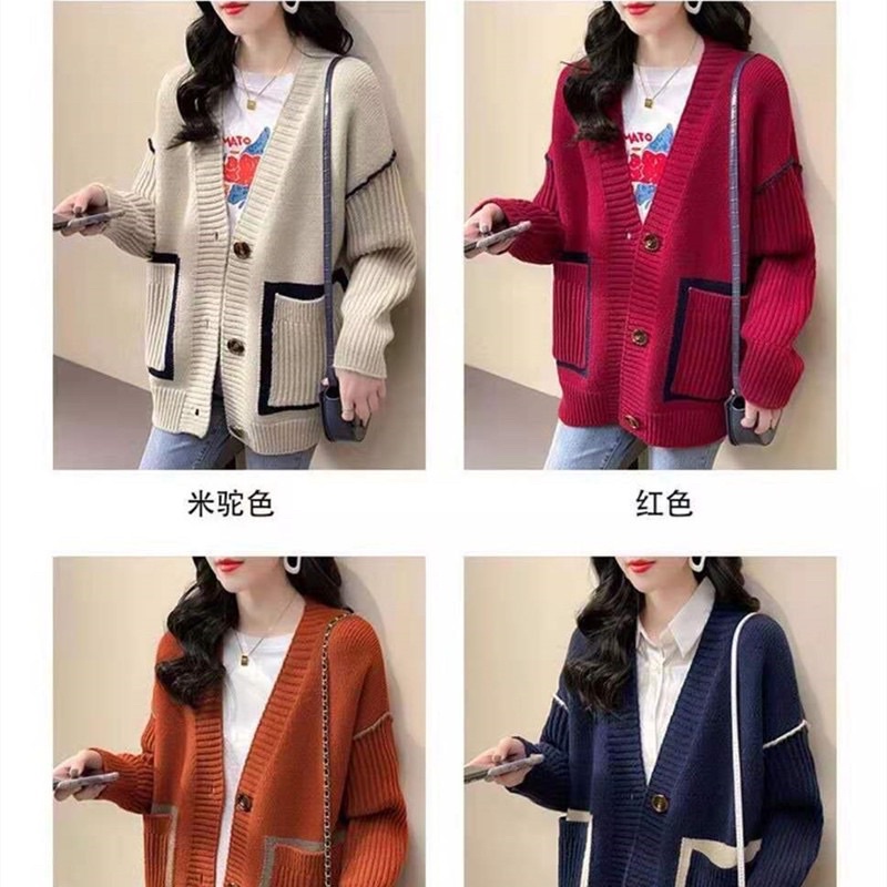 Áo khoác len dáng rộng phong cách Hàn Quốc