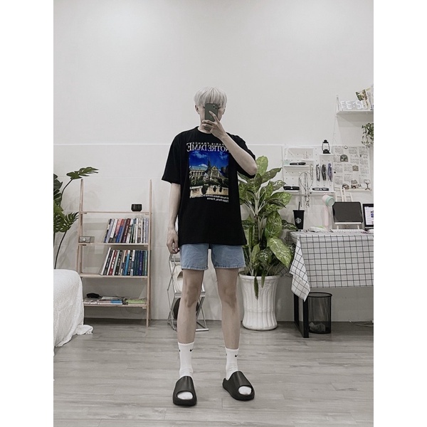 ÁO THUN TAY LỠ COTTON NOTRE DAME FORM UNISEX NAM NỮ (hình chụp thật)