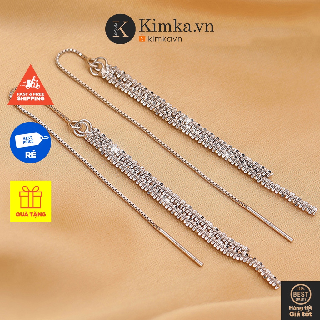 (093) Khuyên Tai Dáng Dài Sợi Mềm Lấp Lánh Nổi Bật Nhiều Mẫu Lựa Chọn